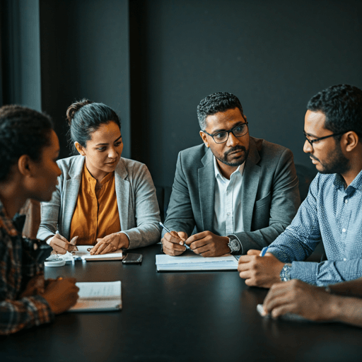 Professionals collaborating